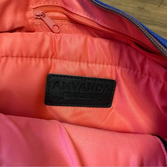 Anvanda 5in1 bag versatile canvas soft Italian leather16”x13”
